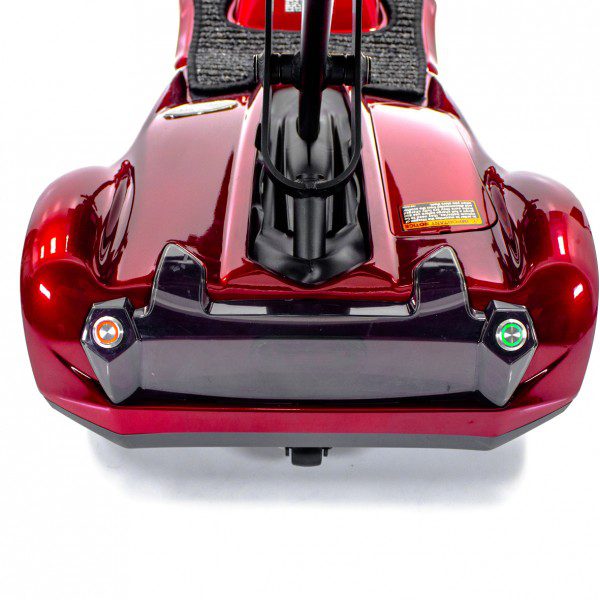 Back View of EV-Rider Transport AF + Auto Folding Lightweight Travel Mobility Scooter