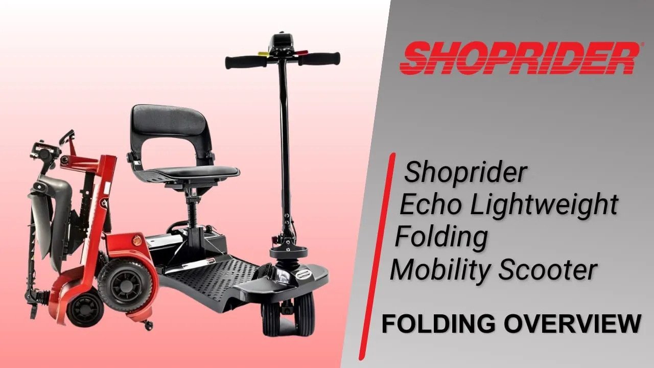 Shoprider Echo Folding Lightweight Folding Mobility Scooter - FS777 Folding Overview