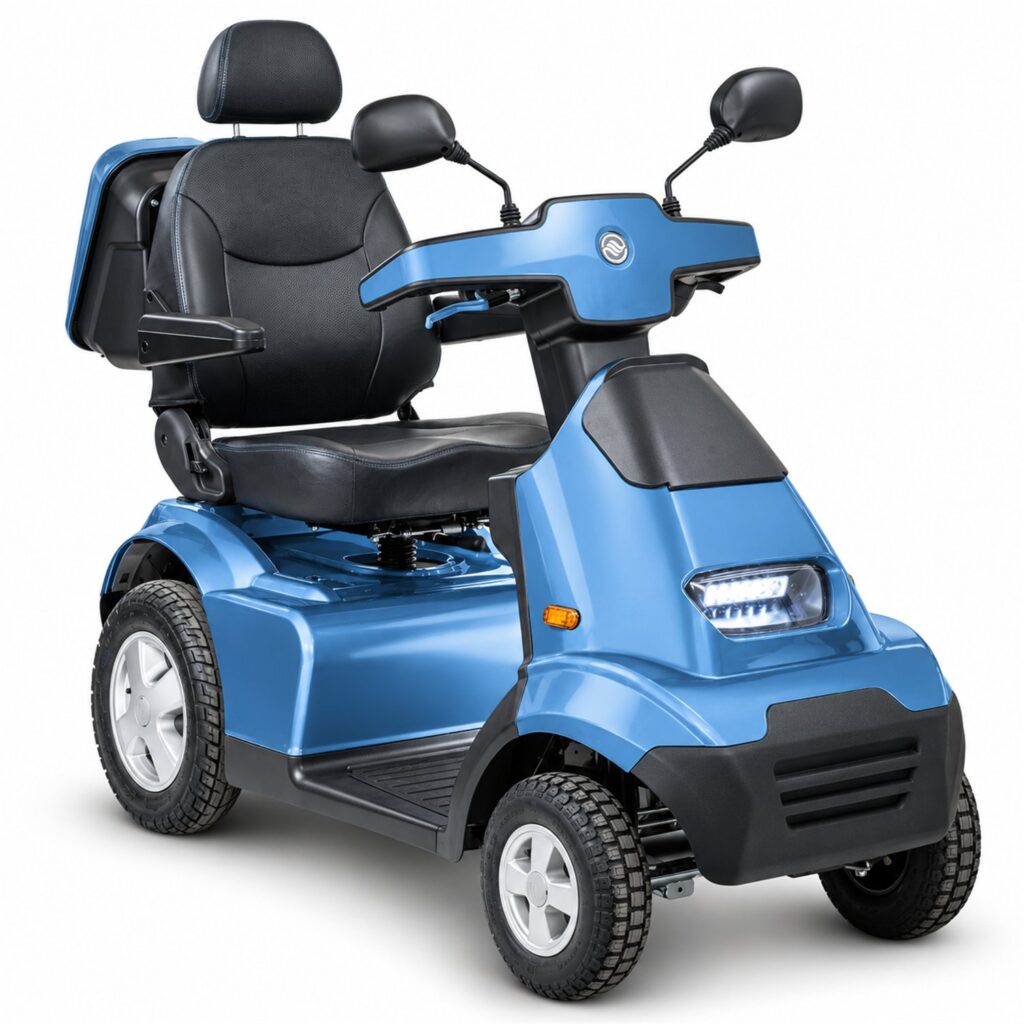 Blue Afiscooter S4 Off-Road-Wheels 4-Wheel